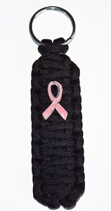 Portachiavi Paracord Lrg Consapevolezza Cancro al Seno - Made in USA. Supporta beneficenza - Foto 1 di 1
