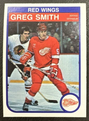 1982-83 O-Pee-Chee OPC Hockey - #96 Greg Smith - Detroit Red Wings - Image 1 of 2