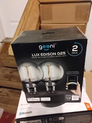 Geeni - LUX G25 Wi-Fi Smart Edison Bulb (2-Pack) - White - Image 1 of 4