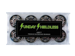 SUNDAY HARDWARE BEARINGS SHIELDLESS ABEC 7 SKATEBOARD SKATE CRUISER LONGBOARD BL - Picture 1 of 2