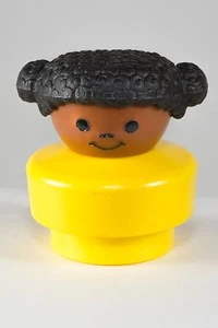 Vintage Fisher Price Little People Girl Brown skin yellow body 1990 - Picture 1 of 1