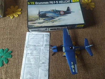 HELLER GRUMMAN F6 F5 HELLCAT AEREO 1/72 MODEL KIT VINTAGE  PER CUSTOM KITBASHING - Immagine 1 di 4