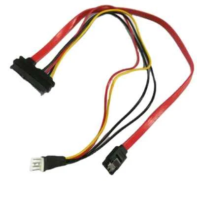 22pin 7+15 Pin SATA to 7Pin SATA DATA + 4Pin male FDD Floppy Power supply cable - Image 1 of 4