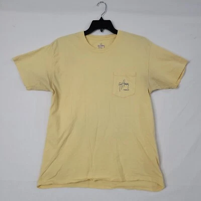Guy Harvey by AFTCO Blue Water Men's Yellow Short Sleeve T-shirt Size L - Image 1 of 4