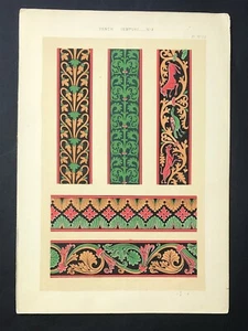 Arte Illuminazione Fogliatura dalla Bibbia di San Martello di Limoges X secolo 1868 - Foto 1 di 3