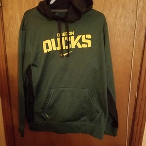Sudadera con Capucha Nike Therma Fit Oregon Ducks Talla GRANDE Verde Amarillo Fútbol - Imagen 1 de 5