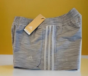Adidas $ 25 Gym Shorts Damen XL AeroReady Pacer gewebt 3 Zoll Training einfarbig grau - Bild 1 von 7