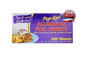 2 Packs (400 Sheets) Heavy Duty Aluminum foil 12 x 10.75" Food Service Storage - Picture 1 of 6