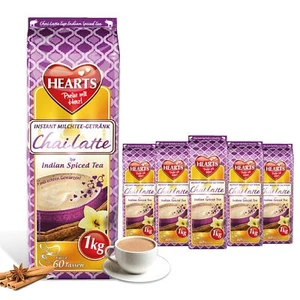 HEARTS Chai Latte Pulver 5 x 1kg  Instant Tee-Getränk Großpackung für ganze Fami - Bild 1 von 6