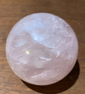 Pink Rose Quartz Crystal Ball/ Sphere, 12.3 oz / 349 g, 62.5 mm / 2.46" diameter - Picture 1 of 3
