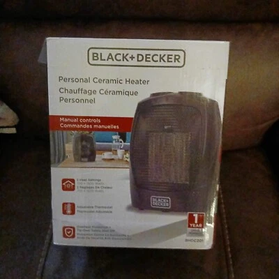 Black & Decker Personal Ceramic Heater BLACK..SHIPS TODAY!!! - Image 1 of 3