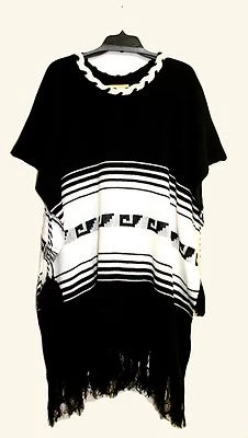 Poncho Suéter Capa Top Wildfox Couture Mujer Moda Coachella Frida Flecos Foto 1 de 4