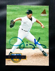 JIMMY KEY NEW YORK YANKEES PITCHER SIGNED AUTOGRAPHED BASEBALL CARD - Picture 1 of 1