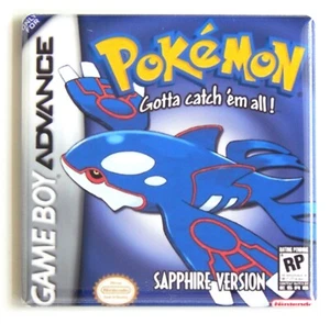 Pokemon Sapphire FRIDGE MAGNET video game box - Picture 1 of 3