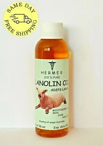 LANOLIN OIL by HERMES MOISTURIZER FOR SKIN HAIR AND LIPS  100% PURE 2 OZ - Picture 1 of 1