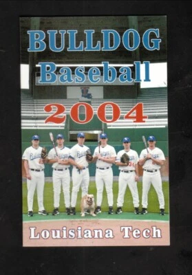 Louisiana Tech Bulldogs--2004 Baseball Pocket Schedule--Johnny's Pizza House - Image 1 of 2