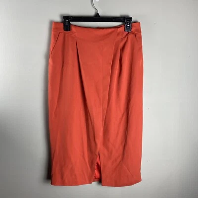 Finders Keepers: Sweet Talker Midi Skirt Bright Orange Terracotta Large (NWT) - Image 1 of 4