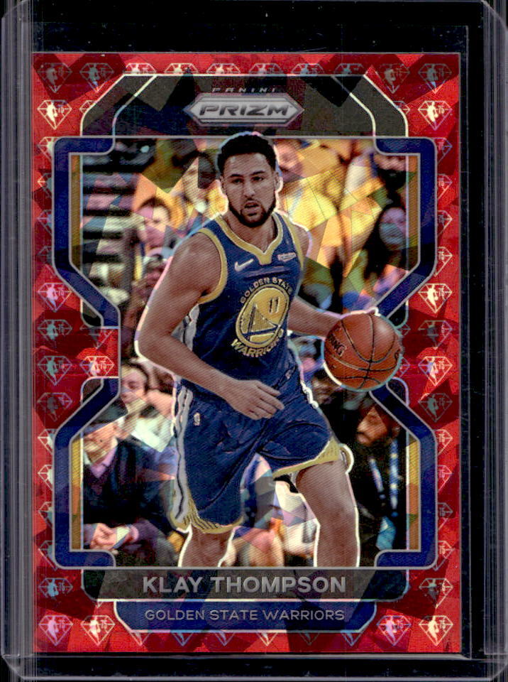 2021-22 Prizm Klay Thompson NBA 75th Anniversary Diamond Prizm #9/75 92 Warriors