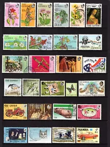 GAMBIA MODERNA BUENA A FINA CONMEMORATIVOS USADOS x 47 SELLOS NO GATO POR MÍ - Imagen 1 de 2
