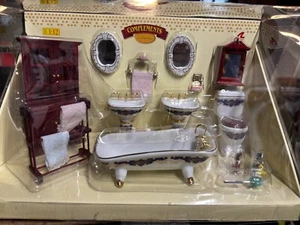 Dolls House Bathroom Artesania Latina Porcelain 1:12 Furniture Set NIP 2007 - Picture 1 of 7