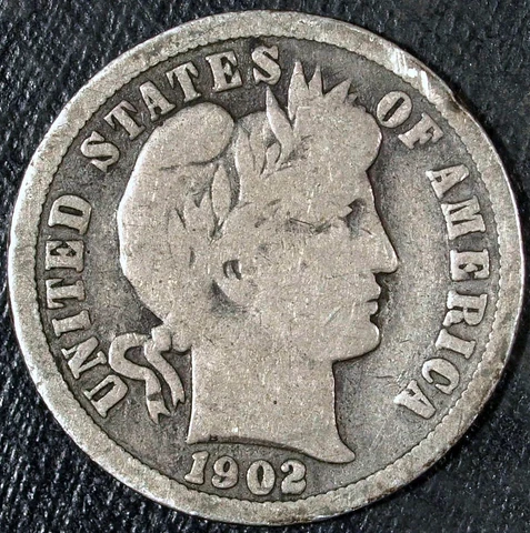 1902 O Barber Silver Dime ☆☆ Circulated ☆☆ Great Set Filler 303 Cover