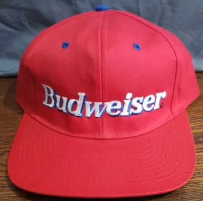 Vintage Budweiser Bill Elliott Nascar Racing Embroidered Snapback Hat Never Worn - Image 1 of 4