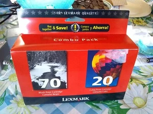 Lexmark #70 Black and #20 Color Print Cartridges Combo Pack - Picture 1 of 5