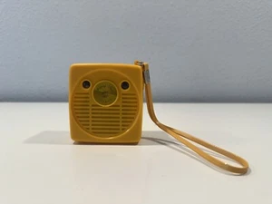 VINTAGE MUSTANG AM Micro Solid State Transistor Radio-Yellow *NEW - Picture 1 of 8
