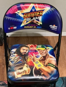 WWE SUMMERSLAM 2021 RINGSIDE CHAIR LAS VEGAS ALLEGIANT ROMAN REIGNS JOHN CENA - Picture 1 of 2
