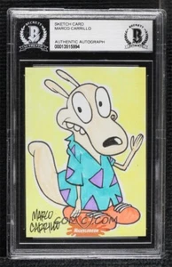 Nickelodeon Rocko’s Modern Life Rocko Sketch Card 1/1 BAS - Picture 1 of 2