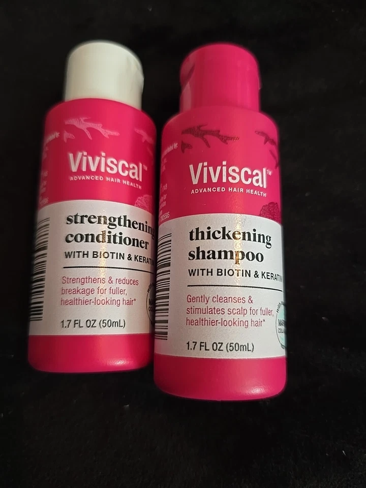 2pc VIVISCAL THICKENING SHAMPOO & STRENGTHENING CONDITIONER 1.7oz / 50ml ea. NEW - Image 1 of 1
