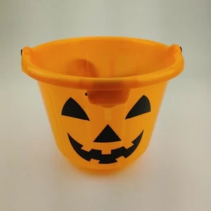 Halloween Light Up Pumpkin Pail Bucket Orange - Picture 1 of 4