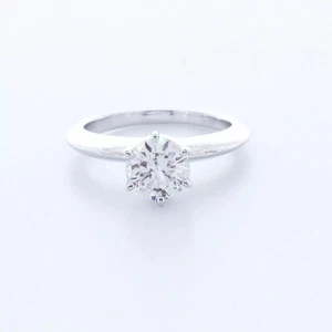 14K Gold Solitaire Engagement Ring Classic 1.03 CT Round Lab-Grown Diamond D VS2 - Picture 1 of 11
