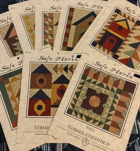 Juego completo de patrones de bloques de edredón Thimbleberries Safe Haven 1-12 Lynette Jensen - Imagen 1 de 4