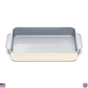 Non-Stick Ceramic 9"x13" Rectangle Baking Pan - PTFE & PFOA Free - Cream - Picture 1 of 6
