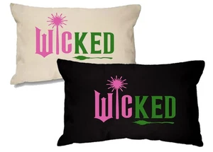 Wicked Kissen, rosa grün rechteckiges Kissen 51 cm x 30 cm Dekokissen Sofa Lounge - Bild 1 von 5