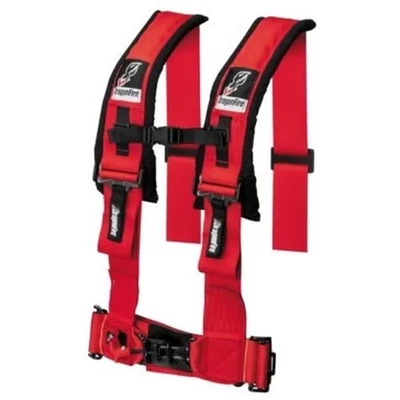 Dragonfire 4-Point H-Style Harness - Red - 2in, ATV/UTV 521272 dfr521272 - Image 1 of 4