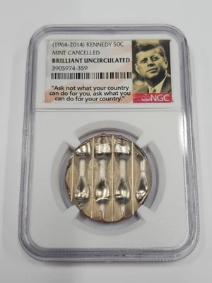 2014 50c Kennedy US Mint Cancelled NGC Brilliant Uncirculated BU Half Dollar JFK - Image 1 of 4
