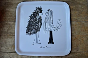 IKEA Tablett ÖNSKEDRÖM Limited Edition Design Olle Eksell Vögel Grafik Vintage - Bild 1 von 3