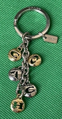 COACH Iconic Letters COACH Metal KeyChain KeyRing KeyHolder Authentic - Image 1 of 4