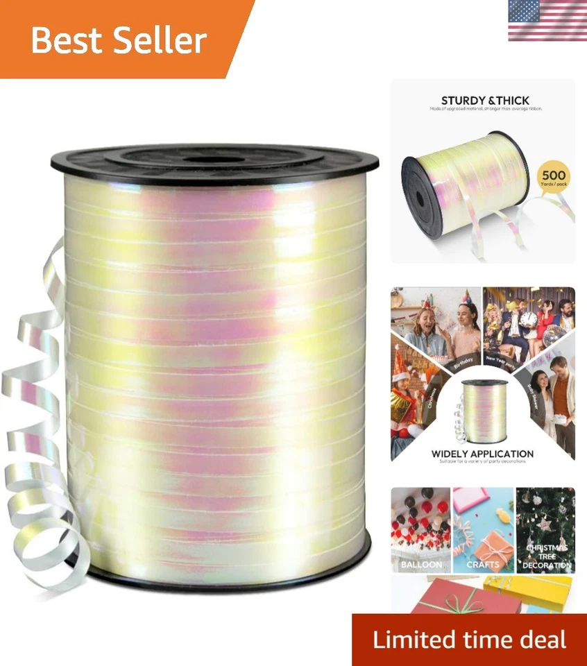 Cinta rizadora de 500 yardas, cintas rizadas de 3/16" para manualidades, globo blanco degradado Foto 1 de 4