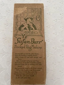 Vintage Ye Sufan Susan Burr Hooked Rug Machine Original Box Instructions Tool - Picture 1 of 5