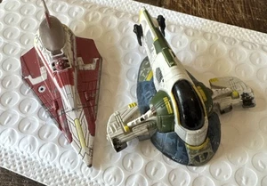 2004 GTI Diecast Metal Boba Jango Fett Space Ship/ Obi Wan Kenobi Star Wars - Picture 1 of 6
