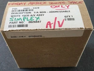 SIMPLEX 4903-9428 15CD WHITE WALL MOUNT HORN/STROBE 0626687 - BRAND NEW - Picture 1 of 6