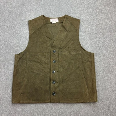CC Filson Vest Adult Large Green Style 820 Moleskin Size 44 Waistcoat USA Men - Image 1 of 4