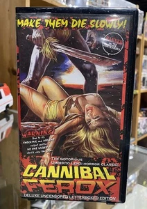 Vintage 1981 Cannibal Ferox VHS Horror 1999 Release Grindhouse Movies With Guts - Picture 1 of 4