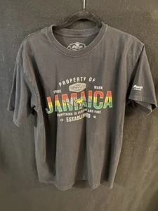 Jamaican Authentic Pier 27 Shirt Men's Large Black Short Sleeve Tshirt Cotton - Picture 1 of 6
