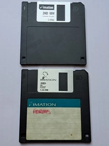 2 disquettes Imation 3M Mac 2HD haute densité 3,5" disquettes. 1,44 Mo - Photo 1/6