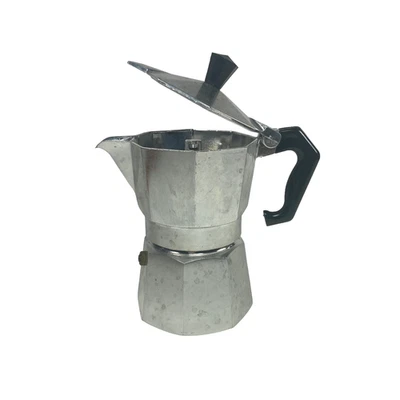 意大利 Bialetti Moka 桑给巴尔咖啡壶炉灶 1 杯 Percolator 银色 — 第 1/4 张图片