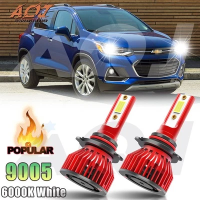 2x LED Headlight Bulb Kit High Beam For Chevrolet Trax 2017-2020 6000K White Foto 1 de 4